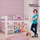 Cama Infantil Com Cortina E Escorregador Young Com Shine Rosa