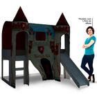 Cama Infantil Com Escorregador Barraca 2 Torres Led Forte Cav