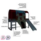 Cama Infantil Com Escorregador Barraca E Led Forte Cavaleiro