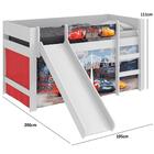 Cama Infantil Com Escorregador Cortina E Led Relâmpago Mcquee