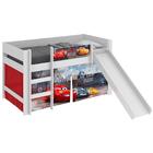 Cama Infantil Com Escorregador Cortina E Led Relâmpago Mcquee