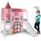 Cama Infantil Com Escorregador E Barraca 1 Torre Casinha Poá