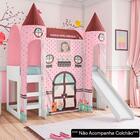 Cama Infantil Com Escorregador E Barraca 2 Torres Casinha Poá