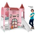 Cama Infantil Com Escorregador E Barraca 2 Torres Casinha Poá