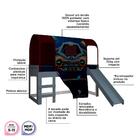 Cama Infantil Com Escorregador E Barraca Com Led Nave Espacia