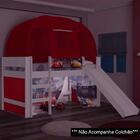 Cama Infantil Com Escorregador E Barraca E Led Relâmpago Mcqu