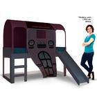 Cama Infantil Com Escorregador E Barraca Led Casinha Poá P13