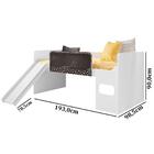 Cama Infantil Com Escorregador E Lousa Recreio P13 Branco - M