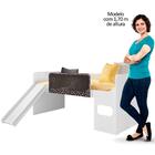 Cama Infantil Com Escorregador E Lousa Recreio P13 Branco - M