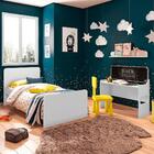 Cama Infantil Com Escorregador E Lousa Recreio P13 Branco - M