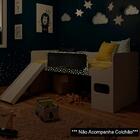 Cama Infantil Com Escorregador E Lousa Recreio P13 Branco - M