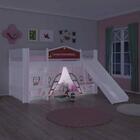 Cama Infantil Com Escorregador E Luz/led Doce Casinha Play