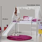 Cama Infantil Com Escorregador E Telhado Vi Com Xale - Madeir