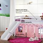 Cama Infantil Com Escorregador E Tenda Castelo Rosa - Laca Br