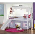 Cama Infantil Com Escorregador, Telhado Vi, Xale E Tenda Cast