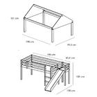 Cama Infantil Com Escorregador, Tenda E Telhado Casatema