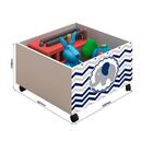 Cama Infantil Com Grade Branca Adesivada Elefante Azul Naty D