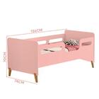 Cama Infantil Com Grade Rose Cecilia Vj Móveis Com Colchão Ga