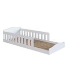 Cama Infantil Com Grades De Proteção Solteiro Eva Shop Jm