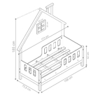 Cama Infantil Com Moldura Casinha Dream Freijó E Branco Com C