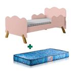 Cama Infantil Com Proteção Lateral Nuvem Rose Angel Cambel Co