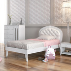 Cama Infantil Cristal Clean Com Cabeceira Estofada - Pura Mag
