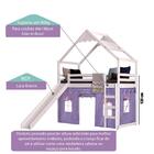 Cama Infantil Divertida Altura 125cm Com Escorregador, Telha