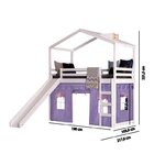 Cama Infantil Divertida Escorregadortelhado Clarabóia E Tenda