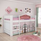 Cama Infantil Doce Casinha Com Led Play Rosa Pura Magia Branc