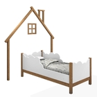 Cama Infantil E Cabeceira De Parede Casa Sonho Madeira E Bran