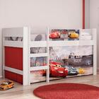 Cama Infantil Elevada Com Cortina E Led Relâmpago Mcqueen P13