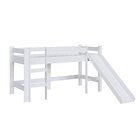 Cama Infantil Elevada Com Escorregador  Branco