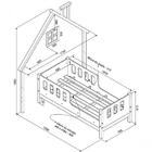 Cama Infantil Encanto Com Moldura Casinha Freijó/branco