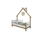 Cama Infantil Encanto Com Moldura Casinha Freijó/branco