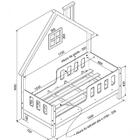 Cama Infantil Encanto Com Moldura Casinha Freijó/branco