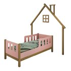 Cama Infantil Encanto Com Moldura Casinha Freijó/rose - Vitam