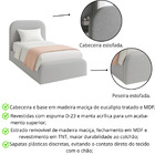 Cama Infantil Feminina Tamanho Solteiro Estofada Luxuosa Linh