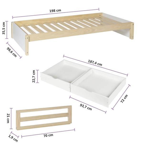 Cama infantil gavetas clearance