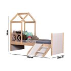 Cama Infantil Garden Com Telhado Single E Kit Escadinha Casat