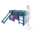 Cama Infantil Kids Com Escorregador E Cabaninha Em Madeira Ma