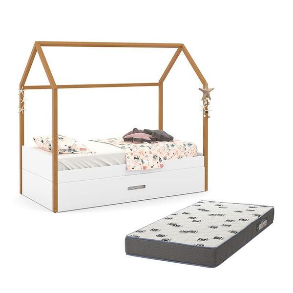 Cama Infantil Kids Liv Com Auxiliar New E 2 Colchões Light D3