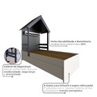 Cama Infantil Lara Com Gavetas 157cm X 153cm Branco/preto