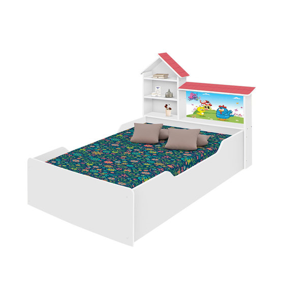 Cama Infantil Lilly Com Casinha Galinha Pintadinha 5048