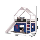 Cama Infantil Lousa Divertida Com Escorregador, Telhado Lua