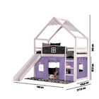 Cama Infantil Lousa Divertida Com Escorregador, Telhado Lua