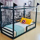 Cama Infantil Madeira Maciça Fortaleza Preto