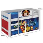 Cama Infantil Mdf Mickey Aventura Sobre Rodas Disney Play Pur