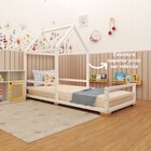 Cama Infantil Meia Casinha Evolutiva Com Pes  Branca Branco
