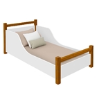 Cama Infantil Monise Branca e Mel