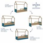 Cama Infantil Montessoriana 2 Gavetas Aveiro Oak/azul Secreto